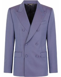 Мужской фиолетовый двубортный пиджак от Dolce & Gabbana