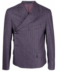 Мужской фиолетовый двубортный пиджак от Martine Rose