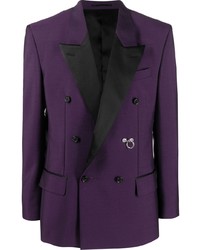 Мужской фиолетовый двубортный пиджак от Roberto Cavalli