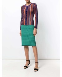 Женский фиолетовый кардиган в вертикальную полоску от Missoni