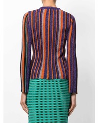 Женский фиолетовый кардиган в вертикальную полоску от Missoni