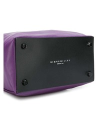Фиолетовый кожаный клатч от Simon Miller