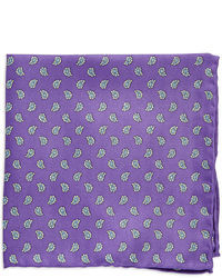 Фиолетовый нагрудный платок с принтом
