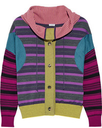 Женский фиолетовый свитер в горизонтальную полоску от Loewe