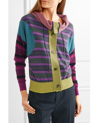 Женский фиолетовый свитер в горизонтальную полоску от Loewe