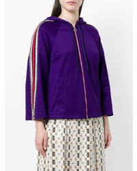 Женский фиолетовый свитер на молнии от Gucci