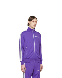 Мужской фиолетовый свитер на молнии от Palm Angels