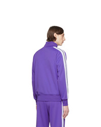 Мужской фиолетовый свитер на молнии от Palm Angels
