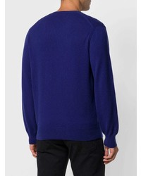 Мужской фиолетовый свитер с v-образным вырезом от Cruciani