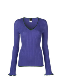 Женский фиолетовый свитер с v-образным вырезом от Pinko