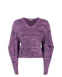Женский фиолетовый свитер с v-образным вырезом от Stella McCartney