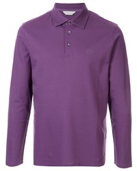 Мужской фиолетовый свитер с воротником поло от Gieves & Hawkes
