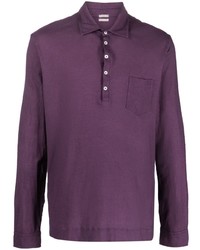 Мужской фиолетовый свитер с воротником поло от Massimo Alba
