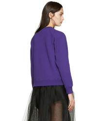 Женский фиолетовый свитер с вышивкой от Marc Jacobs