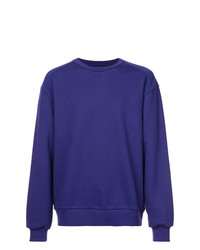 Мужской фиолетовый свитер с круглым вырезом с принтом от Juun.J