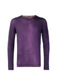 Мужской фиолетовый свитер с круглым вырезом от Altea