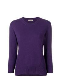Женский фиолетовый свитер с круглым вырезом от Bottega Veneta