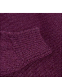 Мужской фиолетовый свитер с круглым вырезом от Ami