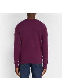 Мужской фиолетовый свитер с круглым вырезом от Ami