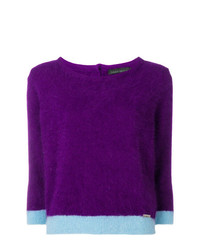 Женский фиолетовый свитер с круглым вырезом от Frankie Morello