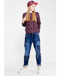 Женский фиолетовый свитер с круглым вырезом от G Star