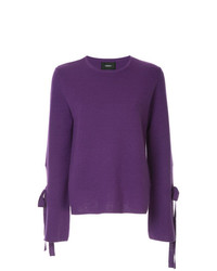 Женский фиолетовый свитер с круглым вырезом от G.V.G.V.