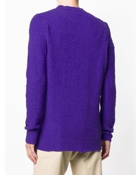 Мужской фиолетовый свитер с круглым вырезом от Nuur