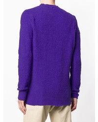 Мужской фиолетовый свитер с круглым вырезом от Nuur