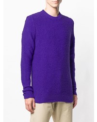 Мужской фиолетовый свитер с круглым вырезом от Nuur