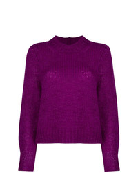 Женский фиолетовый свитер с круглым вырезом от Isabel Marant Etoile