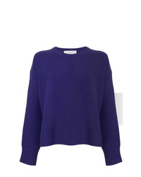 Женский фиолетовый свитер с круглым вырезом от Le Ciel Bleu