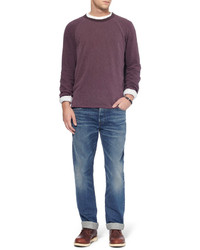 Мужской фиолетовый свитер с круглым вырезом от James Perse