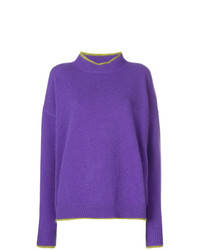 Женский фиолетовый свитер с круглым вырезом от Marni