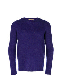 Мужской фиолетовый свитер с круглым вырезом от Nuur
