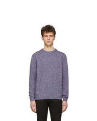 Мужской фиолетовый свитер с круглым вырезом от Paul Smith