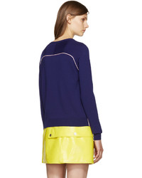 Женский фиолетовый свитер с круглым вырезом от Emilio Pucci