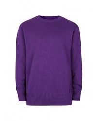 Мужской фиолетовый свитер с круглым вырезом от Topman