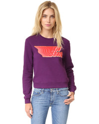 Женский фиолетовый свитер с принтом от Carven
