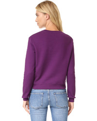 Женский фиолетовый свитер с принтом от Carven