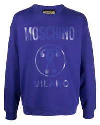 Мужской фиолетовый свитшот с принтом от Moschino