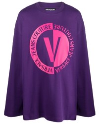 Мужской фиолетовый свитшот с принтом от VERSACE JEANS COUTURE