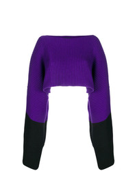 Фиолетовый свободный свитер от Eudon Choi