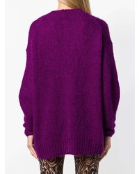 Фиолетовый свободный свитер от Isabel Marant