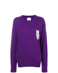 Фиолетовый свободный свитер от Laneus