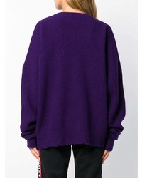 Фиолетовый свободный свитер от Unravel Project