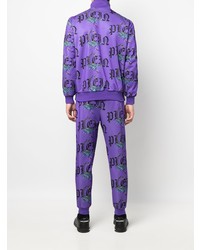 Мужской фиолетовый спортивный костюм от Philipp Plein