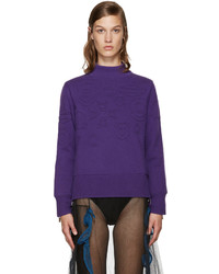 Женский фиолетовый стеганый свитер от Sacai