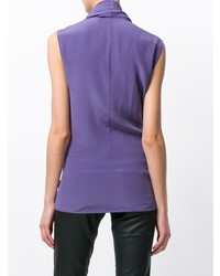 Фиолетовый топ без рукавов от Haider Ackermann