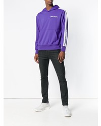 Мужской фиолетовый худи с принтом от Palm Angels