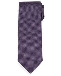 Фиолетовый шелковый галстук в горошек